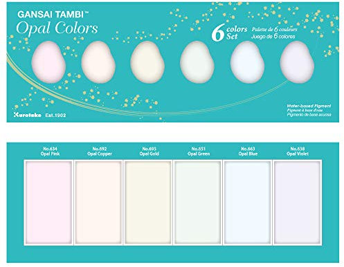 Kuretake Gansai Tambi 6 Color Set-Opal