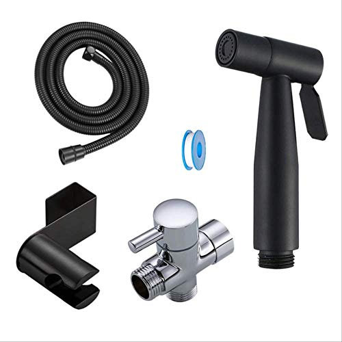 Kit Pulverizador Bidet Inodoro Negro. Juego De Agarre De Mano De Acero Inoxidable Para Baño, Limpieza Personal, Grifo De Bidé Kit 5 bidé negro.