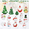 WENRERO 15 Stück Weihnachtsdeko Figuren Harz Weihnachten Mini Ornamente Set Miniatur Garten Figuren Weihnachtsmann, Schneemann, Weihnachtsbaum, Weihnachtselch Mini Figuren für Garten, Tisch, Regal