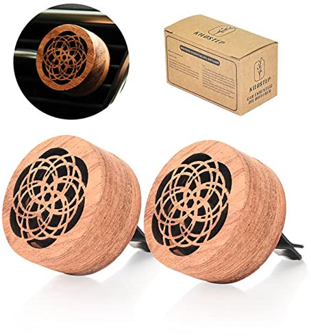 Auto Aromatherapie Ätherisches Öl Diffusor, 2 Stück Auto Duft Diffuser Vent Cilp, Holzdiffusor Mit Lüftungsclip Auto Lufterfrischer B-Typ