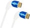 OEHLBACH Shape Magic 90 UHD - Cable HDMI 8K Ultra High Speed 2.1 - Certificado 48 Gbps (conector en ángulo de 90 grados, cobre OFC, 4 K @ 120 Hz, 8 K @ 60 Hz, eARC, HDR) dinámico, color blanco - 3 m