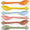 Juego de 6 cucharas de café pequeñas cucharas de café espresso de cerámica para café, postre, té, helado