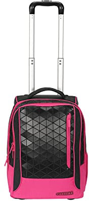 Carrera Trolley scuola Twister fucsia. Ruote anti-rumore. 2 in 1 zaino ragazza. Lt 36. Doppia barra regolabile. Perfetto per scuola e viaggio