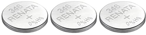 RENATA Set di 3 batterie a bottone argento ossido 346/SR712 SW 0% mercurio
