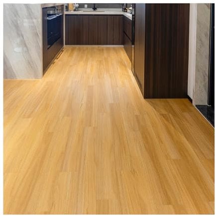 Pavimento in vinile – Pavimento in lino con effetto legno grigio, piastrelle autoadesive, impermeabile, per ufficio e cucina