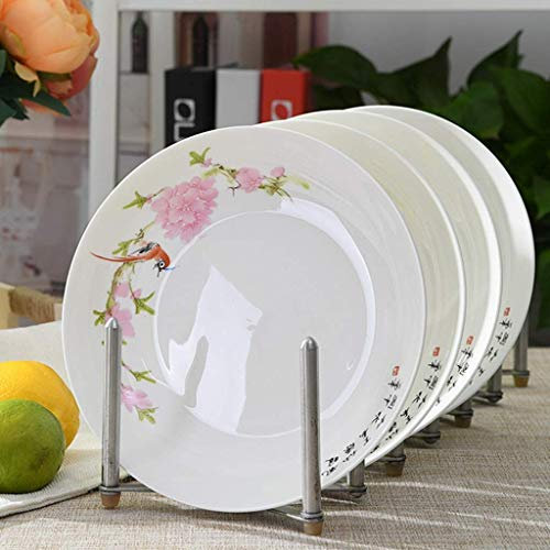 Plato llano de cerámica Platos de ensalada de postre de porcelana, Platos de aperitivo Cena, Platos Ensaladas, Juego de platos llanos de porcelana de 8 pulgadas, Microondas y Lavavajillas - (H 20 cen