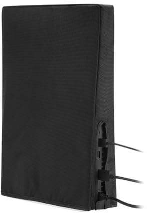 Housse Anti-poussière pour PS5, Tissu Oxford Anti-Rayures étanche Anti-poussière pour PS5, Remplacement Vertical de la Housse Anti-poussière pour Console de Jeu pour Salle de Jeu (Noir)