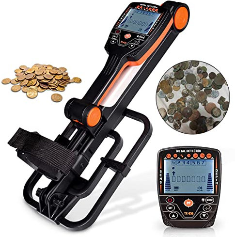 Foldable Metal Detector Pinpointer for Adults & Kids,Higher Accuracy Adjustable Waterproof Metal Detectors with Pinpoint, 9.8 Inch Search Great for Detecting Gold, Coin, Treasure Hunting, Lightweigh
