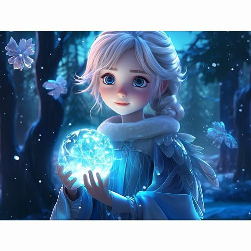 Rheskbecy Diamond Painting Set für Erwachsene,DIY 5D Diamant Painting Prinzessin und der Zauberball,Malen nach Zahlen Diamant Anfänger,Home Wall Decor 30x40cm