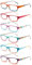 COJWIS 6 pack Lesebrille Blaulichtfilter Brille für Damen Federscharnier Lesehilfe Blendfreie UV Brille Leserbrille (Mehrfarbig, 2.50, x)