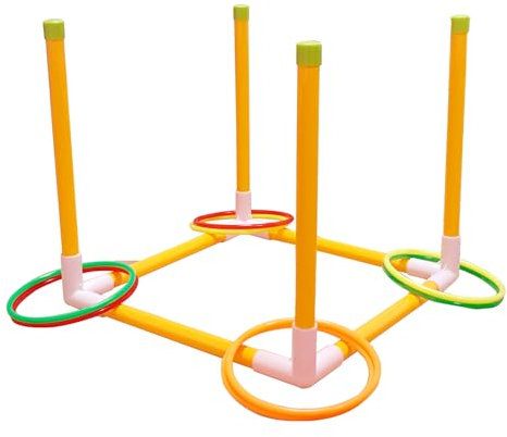 Lbsel Juego de Lanzamiento de Anillos para niños, Juegos al Aire Libre para Adultos y Familiares, Juegos de césped, Juegos de Patio, Regalos para niños y niñas, Juegos para niños a Partir de 3 años