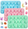 Forhome 3 Stück Ostern Silikon Schokoladenformen, Ostereier-Silikon-Formen, Osterhase Ostereier Backform Kuchenform, Osterei Backformen Silikon für Party DIY Schokolade, Süßigkeiten, Gelee