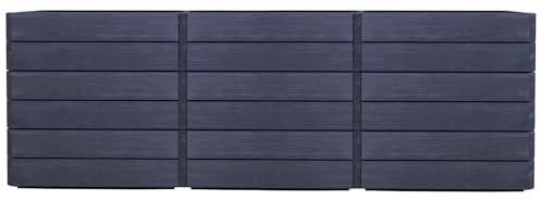 Garantia Ergo Quadro U L 75 Hochbeet Wood, inkl. Flora Wassersparsystem - Blumentopf, Hochbeete für Garten, Pflanzkübel Groß Außen, Blumenkasten, Blumentopf Hoch, Blumenkübel, Blumenkübel Outdoor