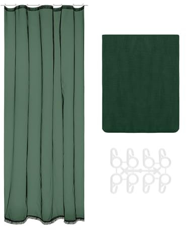 Tenda Zanzariera 150x250 Cm Tinta Unita Con Anelli Inclusi Finestre Porte Zanzariere Insetti Moschiera Anti Mosche Zanzare Insetti Rete Fitta Terrazzi Balcone Giardino - Verde