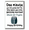 Funny Air Fryer Birthday Card – Hilarious Ageing Joke for Him Her Friend – One Minute Young and Fun – Cheeky Adult Humour – C831