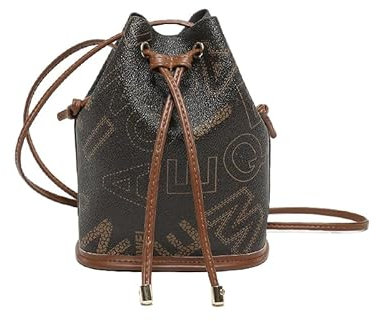 LYEAA Modische PU-Buchstaben-Beuteltasche für Damen, Schultertasche, Umhängetasche, coffee, 15.75*11.81*4.72inch