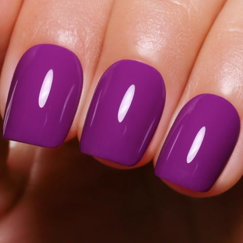 Ozzeal Gel Polish, 0.5 Fl Oz Plum Purple Gel Nail Polish Autumn Winter Soak Off LED UV Gel Nail Polish Art Starter Manicure Salon Nail Gel Polish
