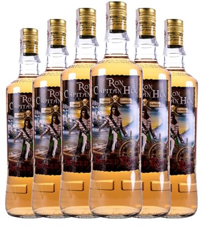Rum Capitan Huk. Spiced Kleine Flasche 20 cl (Karton mit 6 Kleine Flasche von 20 cl)