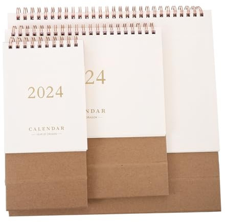 DIYEAH 3stücke Tischkalender Klappkalender Kompakter Kalender Aus Robustem Papier Für Büros Und Wohnungen Zum Planen Von Aufgaben Und Terminen