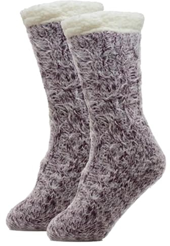 A2Z Ladies Socks Feather Yarn Lounge Socks Sherpa Lining Chunky Knit Fur Lined Stylish Durable Soft Feel Comfortable Daily Wear Warm Soft Fuzzy Womens Socks