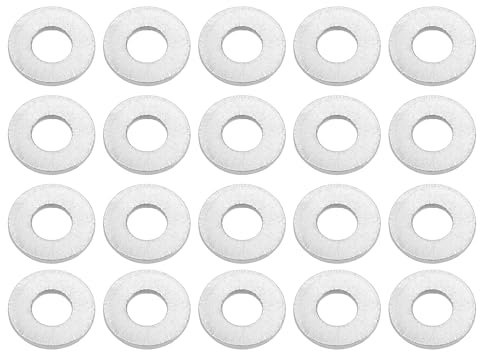 Motoforti Arandela Plana Universal 4mm Id 10mm Od 1mm Grosor Duradera Acero Inoxidable Tono Plateado 20 Piezas