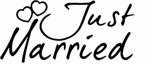 Rakelfix frisch verheiratet just Married Aufkleber Größe/Farbe ANPASSBAR Sticker Autoaufkleber