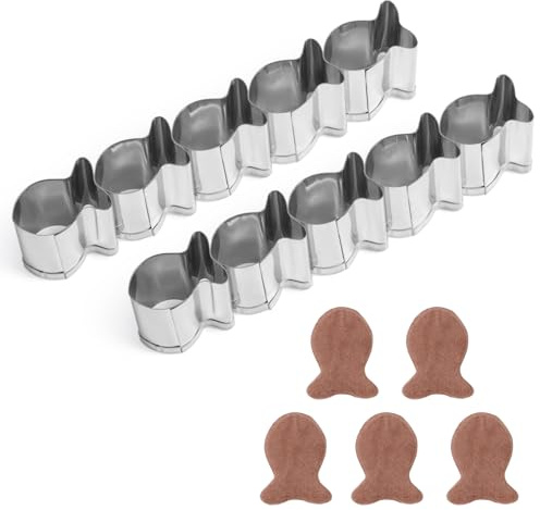 2 Stück Mini Goldfish Cracker Cutter, 5-Fach Edelstahl Fischförmige Backform Tier-Keksausstecher Anti-Haft-Design Perfekt für Snacks und Kekse