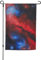 Drapeaux de jardin à imprimé galaxie rouge et bleu pour extérieur, patio, pelouse, décoration