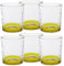 Bicchieri Eleganti per Stile e Raffinatezza in Vetro 26 cl Set di 6 fondo giallo in casa per Ogni Tavola e Occasione bar hotel ristorante