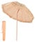 VEVOR Sombrilla de Paja de PP 2,7 m, Sombrilla Tiki Inclinable con 8 Varillas Metálicas, Parasol Hawaiano Portátil y Plegable para Protección Solar, para Playa, Terraza, Jardín, Piscina, Patio