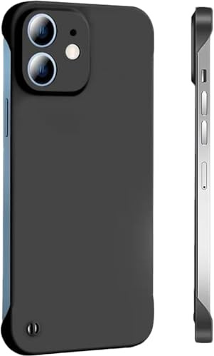 FAOMSEBS for iPhone 12 Mini Case Borderless Slim (Bare Metal Feel) [Ultra Thin as No Case on] Rapid Heat Dissipation Cooling Cover for iPhone 12 Mini Phone Case, Hard PC Resilient Shockproof Cover