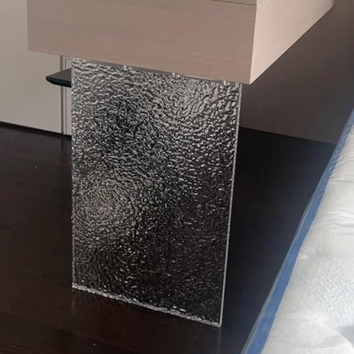 Pieds de Meuble en Acrylique Transparent Craquelé 27,6 Po de Hauteur Pieds de Bureau Flottants Décoratifs pour Table Basse, Pieds de Remplacement pour Banc Projets de Bricolage à Domicile(60x70cm)