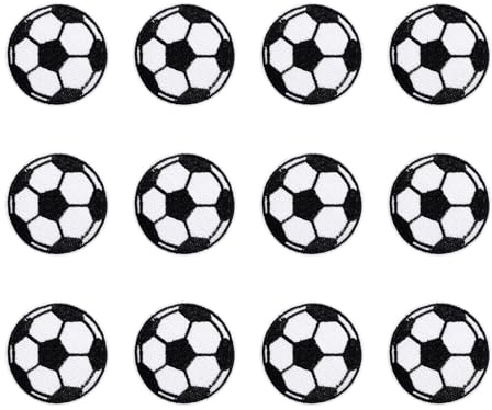 QianSiLi 12PCS Football Gifts for Boys Embroidered Patch Football Applique Patches Iron On Patches for Clothing Jersey Jackets Backpacks
