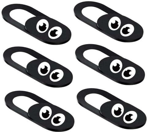 CLISPEED Webcam Abdeckung 6 Stück Privatsphärenschutz Kameraabdeckung Für Laptop Tablet Smartphone Schwarz Verschleißfest Kleines Design