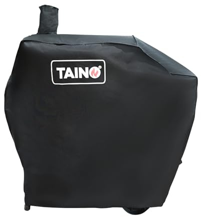 TAINO KAMAYO Grillabdeckung 116x46x116 cm (BxTxH) wetterfest Abdeckhaube Holzkohlegril Smokerl Regenschutz Sonnenschutz Schwarz