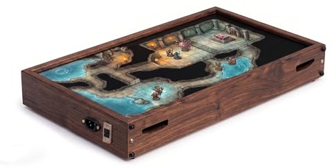 TecnoOdino Monitor Battlemap 24,5 per D&D e giochi di ruolo, Noce scuro