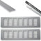 Euro Tische Aluminium Lüftungsgitter Set 50 x 8 cm - Türlüftung Paarweise in 500mm - Ideale Belüftung für Küche, Bad, Toilette - Insektenschutz Stegblech Belüftungsgitter Abluftgitter