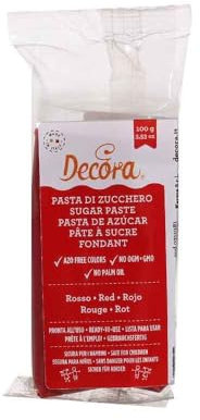 Decora 0310181 Pasta Di Zucchero Rossa 100 G