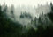 Forwall - Vlies Fototapete Wald Nebel Natur Bäume Landschaft Skandinavisch 416x254 cm - Fototapeten - Tapeten - für Wohnzimmer Schlafzimmer - Vliestapete Wandtapete Tapete 3D Effekt- inkl. Kleister