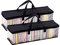 Imperius 2 Pack Clear PVC CD Storage Bags, Portable, Easy Access, Each Holds 48 CDs, Minimal Style, Indoor Use