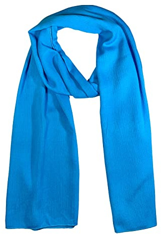 WESTEND CHOICE Crepe Rayon Scarf for Women Large Soft Crinkle Scarves | 180 x 65 cm, ladies scarves, headscarf, evening shawl, stole, long neck wrap, soft and lightweight, women's scarves and wraps
