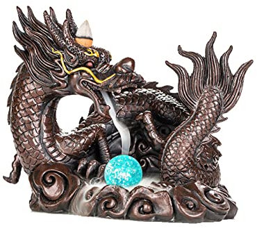 Reflux Räucherstäbchen Brenner Drache Harz Wasserfall Räucherstäbchen Brenner Reflux Räucherstäbchen Halter Aromatherapie Diffusor, Dragon Shaped Play Beads
