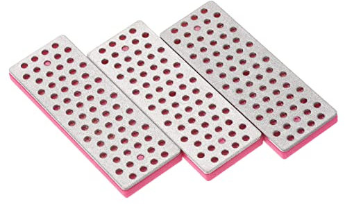 PATIKIL 3Pack 70mm 500 Grit Fein Ski Snowboard Diamant Steine Ski Kantenschleifer Diamant Kantenfeile Snowboard Schleifscheibe Fuchsia