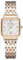 JewelryWe Uhren Damen Metallarmband Quadratisch - Elegant Analog Quarz Armbanduhr Frauen Geschäfts Lässige Uhr mit rechteckigem Muschel Zifferblatt und Rosegold/Silber Legierung Armband