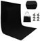 RTUIY Black Backdrop 1.8 × 2.8 m Photography Background, Thickened Black Background, Foldable and Washable Photography Background Curtain with 6 Clips + One Bag for Studio Shooting Props