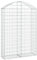 PRISSENT Panier de gabion extérieur à arc 100 x 30 x 140 / 160 cm fer galvanisé clôture résistante à la corrosion métallique barrière de jardin diverses utilisations décoratives espace extérieur cour