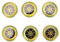 6 Stück Handy-Sticker, Handy-Aufkleber, Blocker, Ausrüstungsaufkleber, EMF-Strahlungsaufkleber, Für Telefone Und Computer, 5G-Schild(Gold)