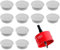 12 Pezzi Passacavi Scrivania, 60mm Diametro da Incastrare Copri Foro, Tappo Passa Cavi e Fili per fili Computer, Mouse, TV, Telefono, Grigio