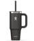 HYDRO FLASK - Travel Tumbler 709ml (24oz) mit verschließbarem Press-In-Strohhalmdeckel - Edelstahl - Doppelwandige Vakuumisolierung - Spritzwassergeschützter Deckel - Black