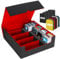 ATPWONZ 3200+ Trading Card Box, Large Size 4 Rows Deck Case with 10 Pcs Dividers, PU Leather Commander Case